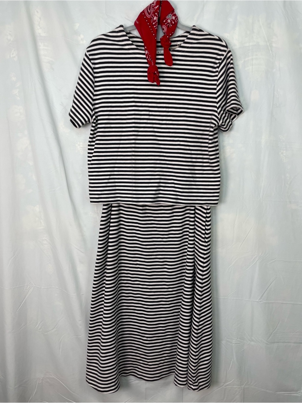 Vintage Bechamel Black & White Striped Set